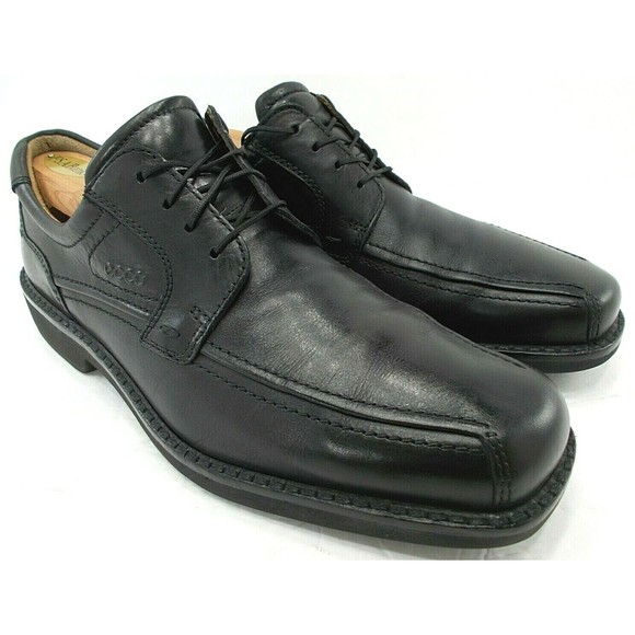 ECCO Mens Bicycle Toe Oxfords Black Leather Dress Shoes Size 10-10.5 US EU44 EUC main image 12